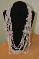 Бусы из розового кварца  0139