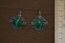 Серьги из малахита  0280