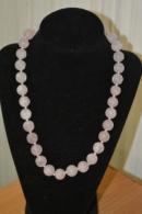 Бусы из розового кварца  078